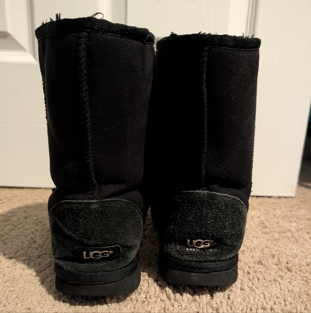 Pre-owned UGG Women's Black Classic Boots Size 8